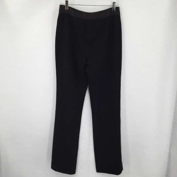 DVF Diane von Furstenberg Garnett black trousers pants flare crepe satin new 4 - Picture 4 of 7